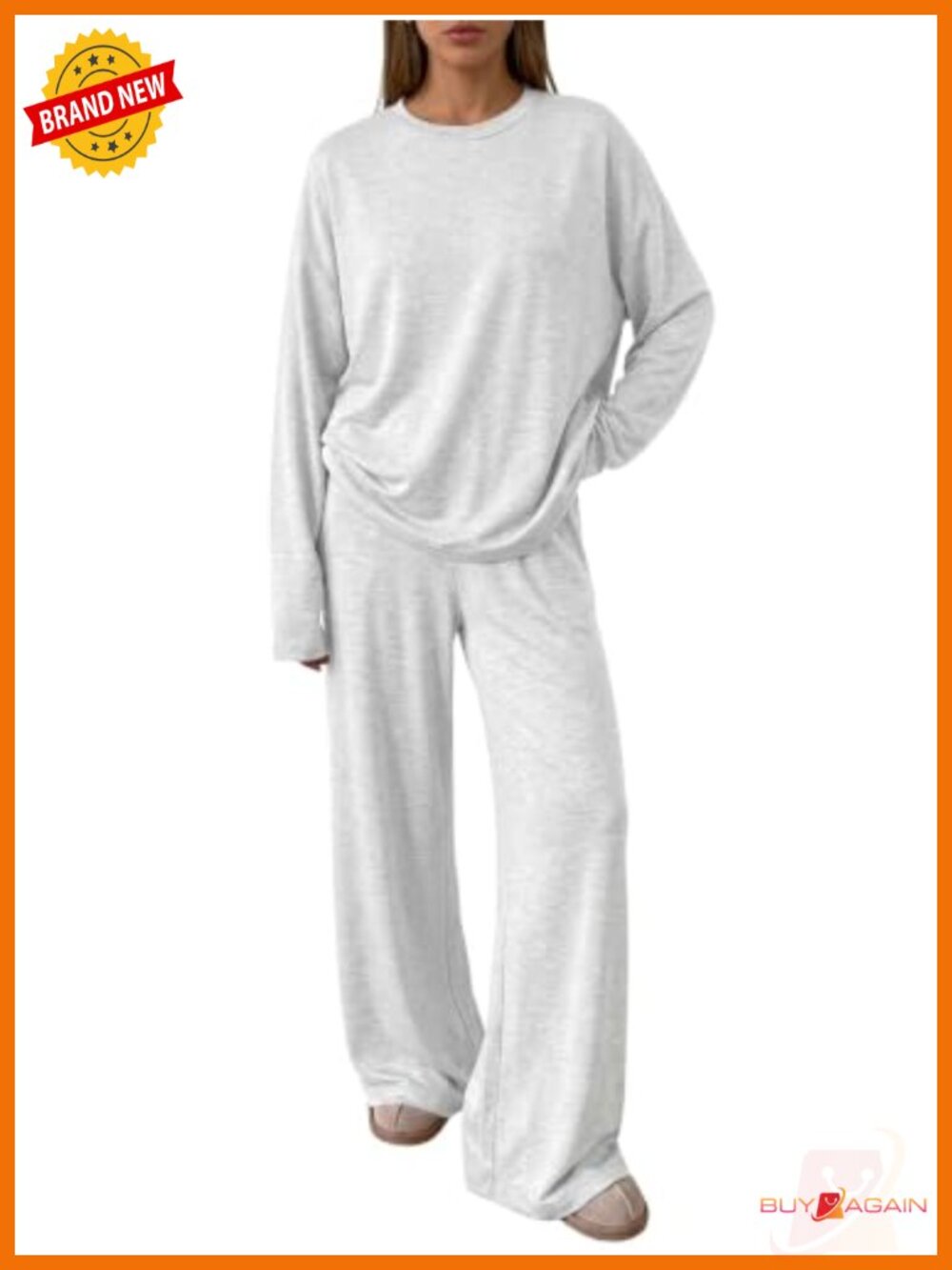 Womens Fall Lounge Sets 2 Piece Oversized Top Wide Leg Pants